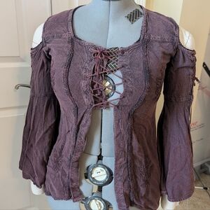 Ren Faire Lace Up Bodice Shirt
